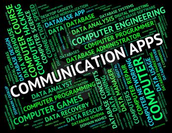Communication Apps Meaning Word Computer And Chatting