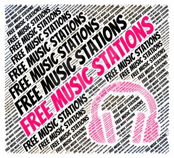 Free Music Stations Showing Sound Tracks And Handout