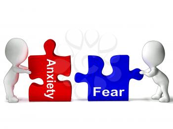Anxiety Fear Puzzle Meaning Anxious Or Afraid