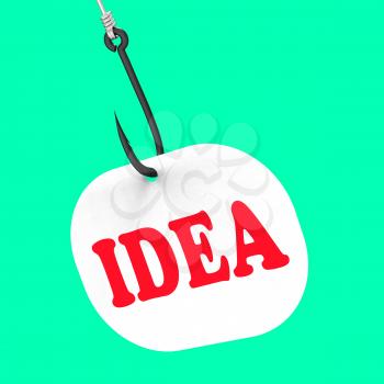 Idea On Hook Shows Innovations Imagination And Creativity