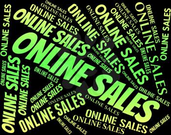 Online Sales Meaning World Wide Web And Website