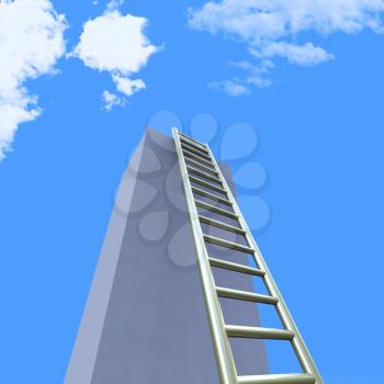 Sky Ladders Meaning Gain Upwards And Steps