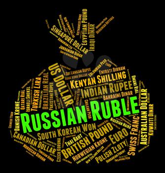 Russian Ruble Indicating Forex Trading And Exchange