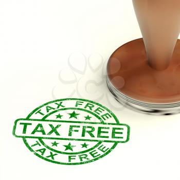 Tax Free Stamp Shows No Duty Shopping