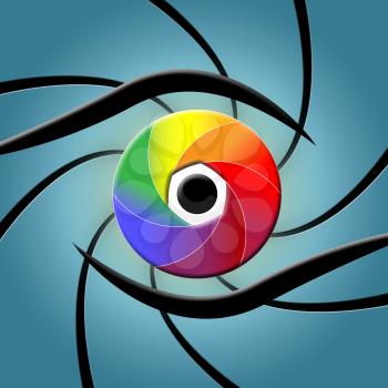 Spectrum Eye Meaning Colorful Background And Multicolored