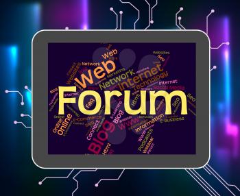 Forum Word Representing Network Convention And Website