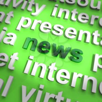 News Word Shows Media Journalism And Information