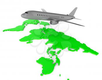 Worldwide Flights Showing Web Site And Airplane