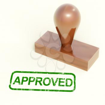 Approved Rubber Stamp Shows Quality Excellent Product
