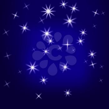 Sparkling Stars Background Meaning Glittering Galaxy Or Universe