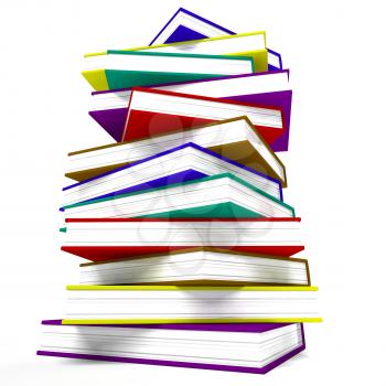 Stack Of Books Represents Learning And Education