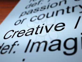 Creative Definition Closeup Shows Original Ideas Or Artistic Designs