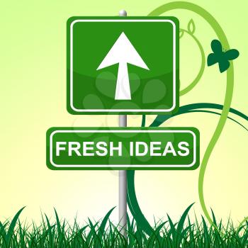 Fresh Ideas Meaning Placard Message And Innovations