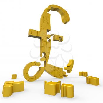 Pound Symbol Showing Sterling Money British And Investments