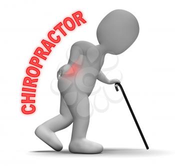 Back Chiropractor Meaning Vertebral Doctor 3d Rendering