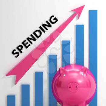 Spending Graph Meaning Costs Expenses And Outlay