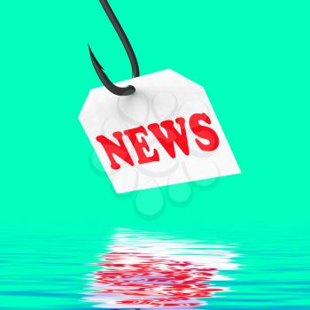 News On Hook Displaying Journalism News Or Breaking News