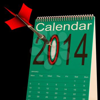 2014 Calendar Showing Business Schedule And Year Plan