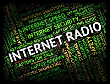 Internet Radio Showing World Wide Web And Website