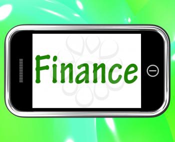 Finance Smartphone Showing Online Lending And Financing