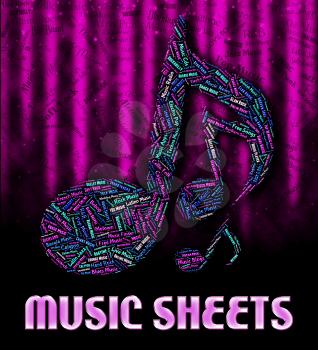 Music Sheets Indicating Sound Track And Harmony