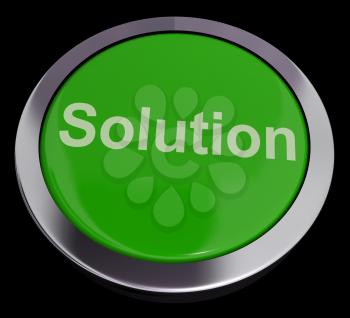 Solution Computer Button In Green Showing Success And Strategies