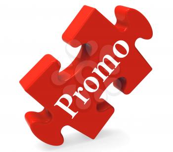 Promo Puzzle Showing Promotion Promos Discounts And Reductions
