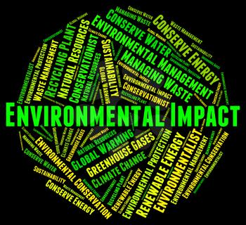 Environmental Impact Showing Earth Day And Word