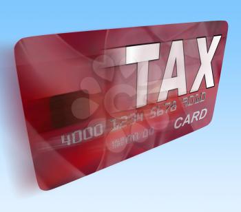 Tax On Credit Debit Card Flying Showing Taxes Return IRS