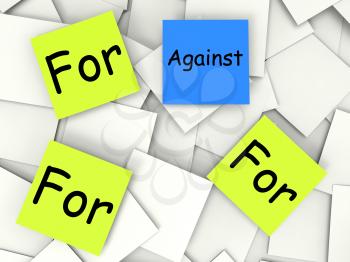 Against For Post-It Notes Meaning Disagree With Or Support