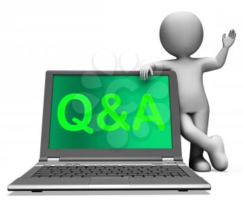 Q&a Laptop Showing Question And Answer Online
