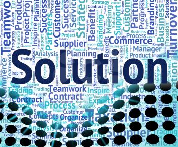 Solution Word Showing Success Text And Solving