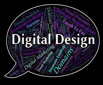 Digital Design Indicating High Tec And Words