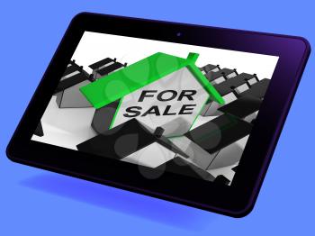 For Sale House Tablet Meaning Real Estate On Market