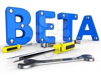 Beta Software Indicating Versions Program And Application