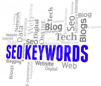 Seo Keywords Indicating Search Engines And Web