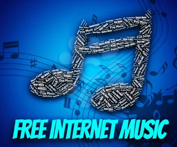 Free Internet Music Showing Sound Tracks And Network