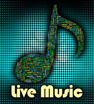 Live Music Representing Sound Tracks And Harmony