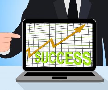 Success Chart Graph Displaying Winning Or Successful