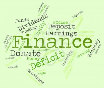 Finance Word Indicating Figures Finances And Commerce 