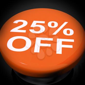 Twenty Five Percent Switch Showing Sale Discount Or 25 Off