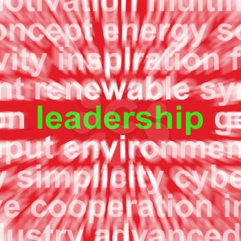 Leadership Word Showing Authority Guide Or Management