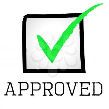 Approved Tick Indicating Yes Assured And Confirmed