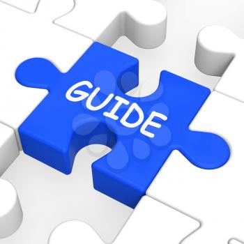 Guide Puzzle Showing Guidance Guideline And Guiding