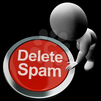 Delete Spam Button Shows Removing Unwanted Junk Email