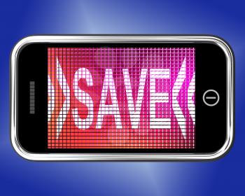 Save Message On A Mobile Phone Shows Promotion