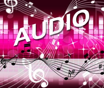 Audio Music Representing Musical Note And Track