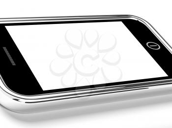 Blank Smartphone Mobile Screen With Copyspace