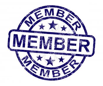 Member Stamp Showing Membership Registration And Subscribing