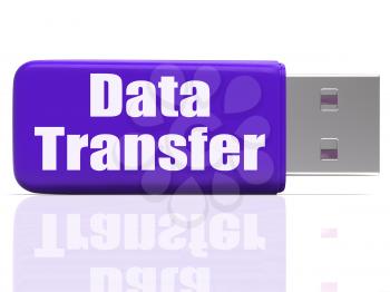 Data Transfer Pen drive Showing Data Storage Archiving Or Files Transfer
